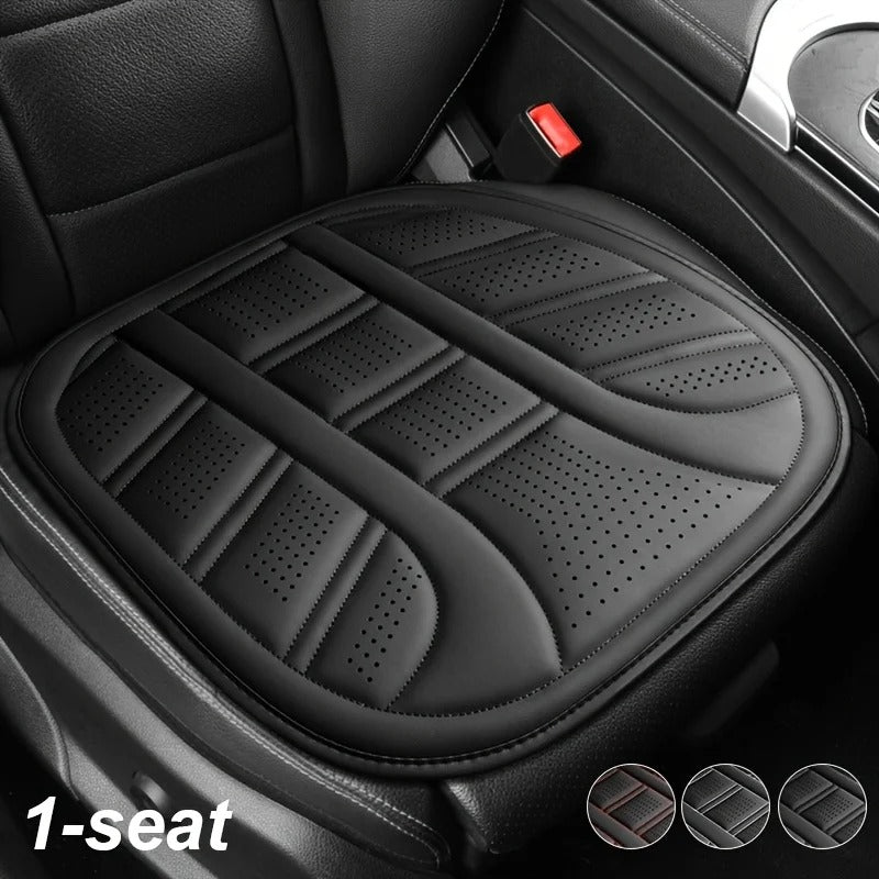 PU Leather Car Seat Cover – Universal Breathable All-Season Front Seat Cushion - Delicate Leather
