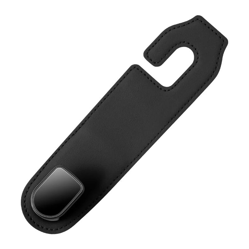 Leather Car Seat Headrest Hook – Auto Seat Back Hanger for Storage & Organization - Delicate Leather