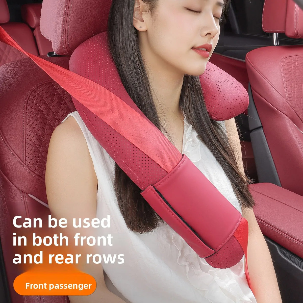 Car Headrest Neck Support Pillow – Soft Latex Seat Cushion for Vehicle Travel - Delicate Leather
