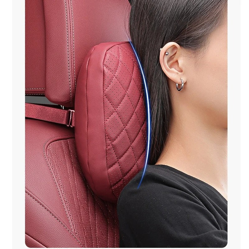 Universal Nappa Leather Car Seat Cushion – Memory Foam Protective Pad for Front Seat - Delicate Leather  