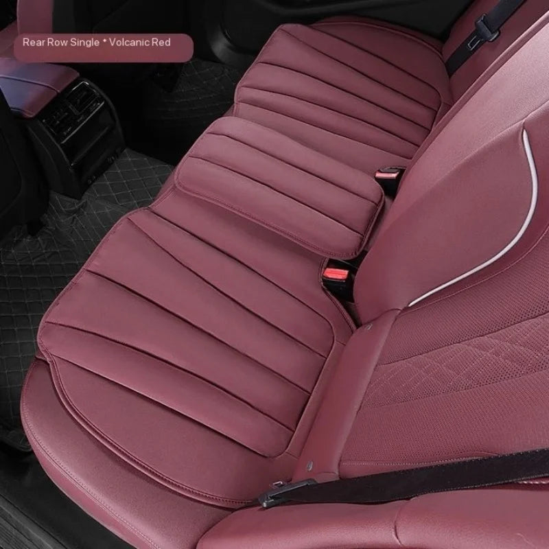 Suede Leather Car Seat Cushion – Soft Non-Slip Universal Seat Cover - Delicate Leather  