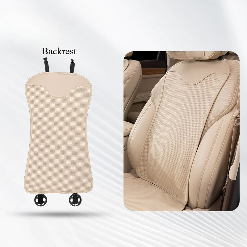 Universal Nappa Leather Car Seat Cushion – All-Season Soft Seat Cover Protector - Delicate Leather  