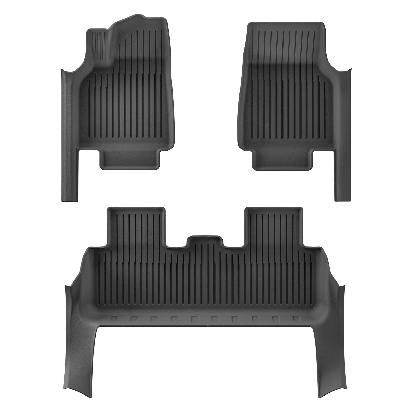 TPE Floor Mats with Door Sill Covers for Tesla Model Y 2025+ (5-Seater, Left-Hand Drive) - Delicate Leather  