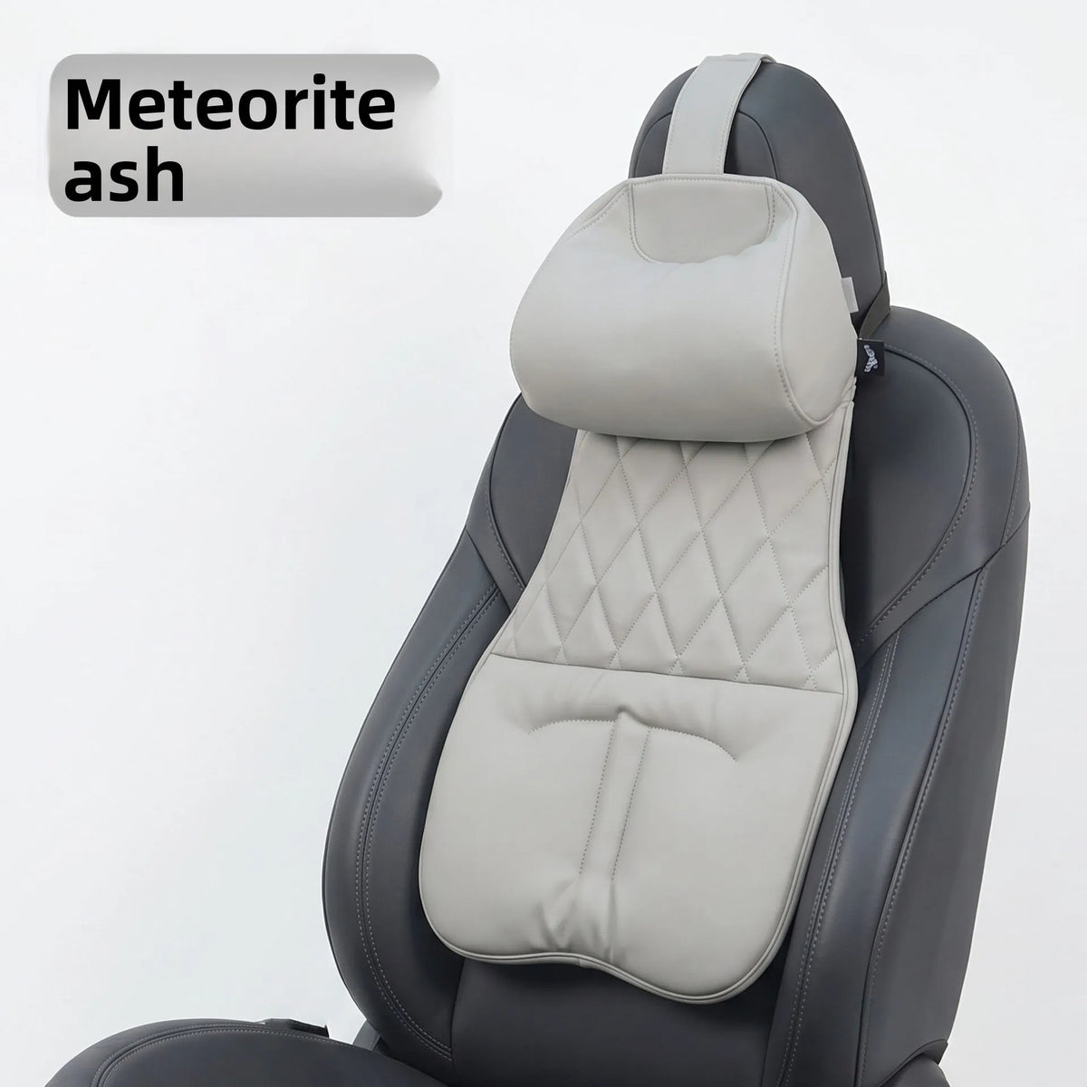 Universal Leather Car Headrest Cushion – Breathable Neck & Lumbar Support Pillow - Delicate Leather