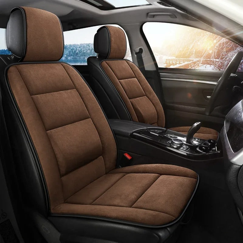 Plush Car Seat Cushion – Warm Non-Slip Winter Seat Pad for Universal Front Seats