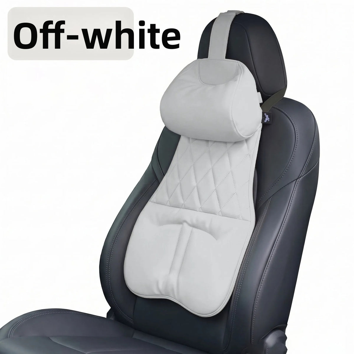 Universal Leather Car Headrest Cushion – Breathable Neck & Lumbar Support Pillow - Delicate Leather