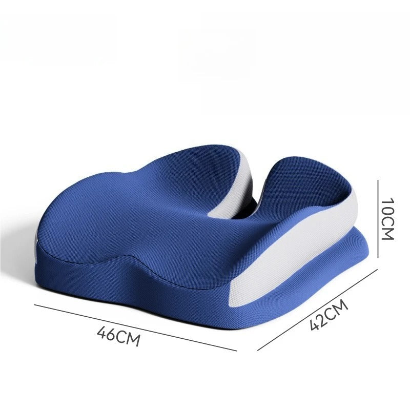 Memory Foam Seat Cushion – Breathable Mesh Chair Pad for Office & Car - Delicate Leather