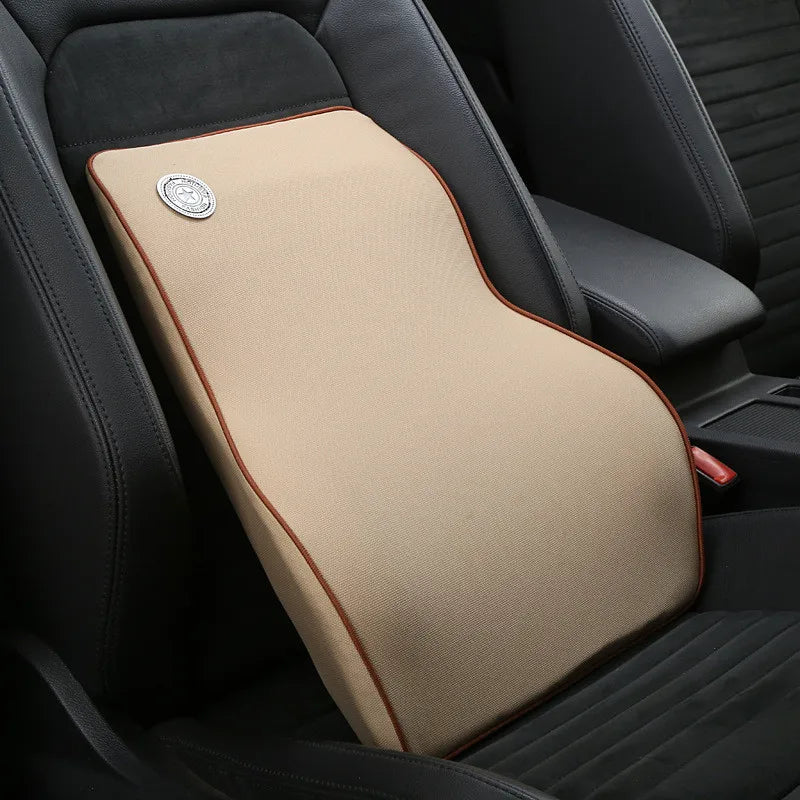 Car Lumbar Support & Neck Pillow Kit – Ergonomic Memory Foam Cushion for Back & Muscle Pain Relief