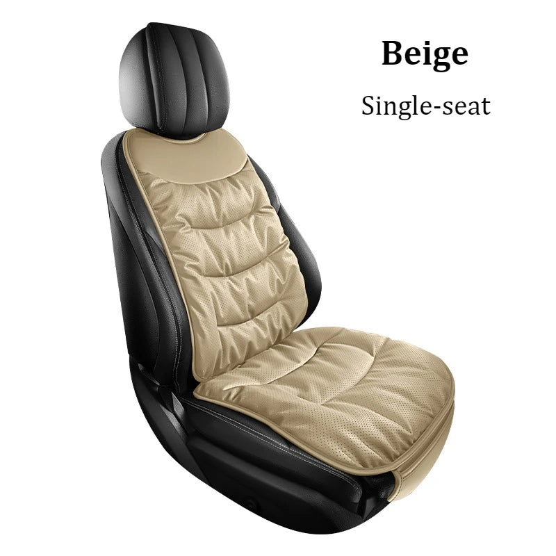 Luxury PU Leather Car Seat Cushion – Perforated Breathable Design, Cloud-Soft Comfort, Easy Installation, Universal Fit - Delicate Leather  