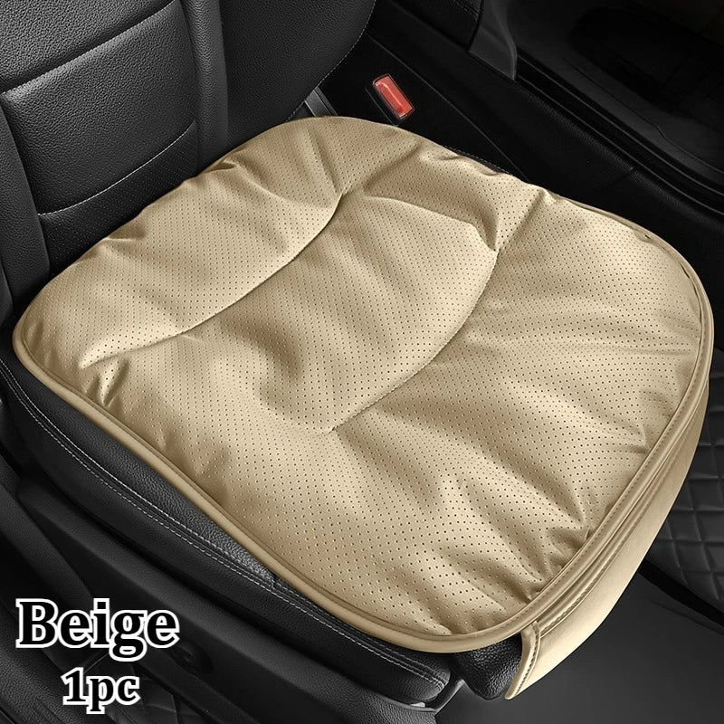 Premium Car Seat Cushion – Luxury PU Leather Perforated Design, Breathable Cloud-Soft Comfort, Easy-to-Install Universal Pad - Delicate Leather  