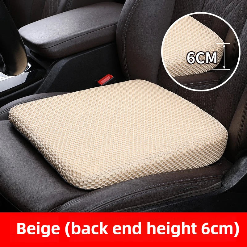 Thickened Memory Foam Car Seat Height Pad – Anti-Slip Cushion for Comfortable Driving - Delicate Leather