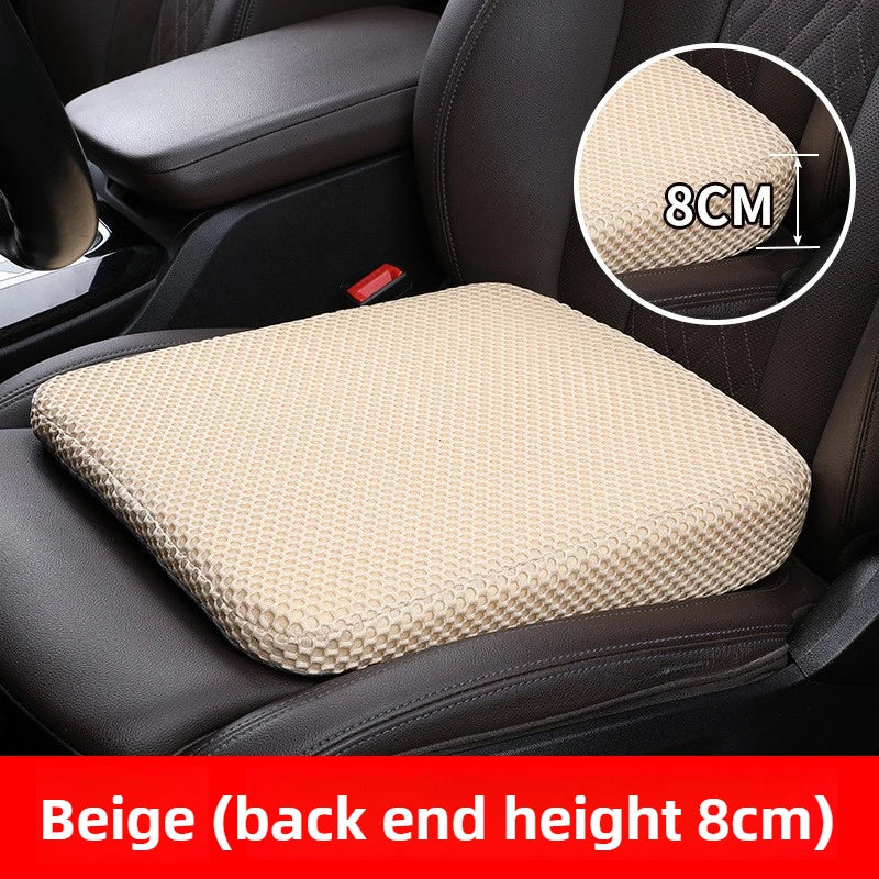 Thickened Memory Foam Car Seat Height Pad – Anti-Slip Cushion for Comfortable Driving - Delicate Leather