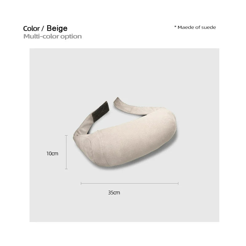 Suede Quality Car Headrest Seat Support Neck Adjustable Waist Pillow - Universal Auto Accessory - Delicate Leather  
