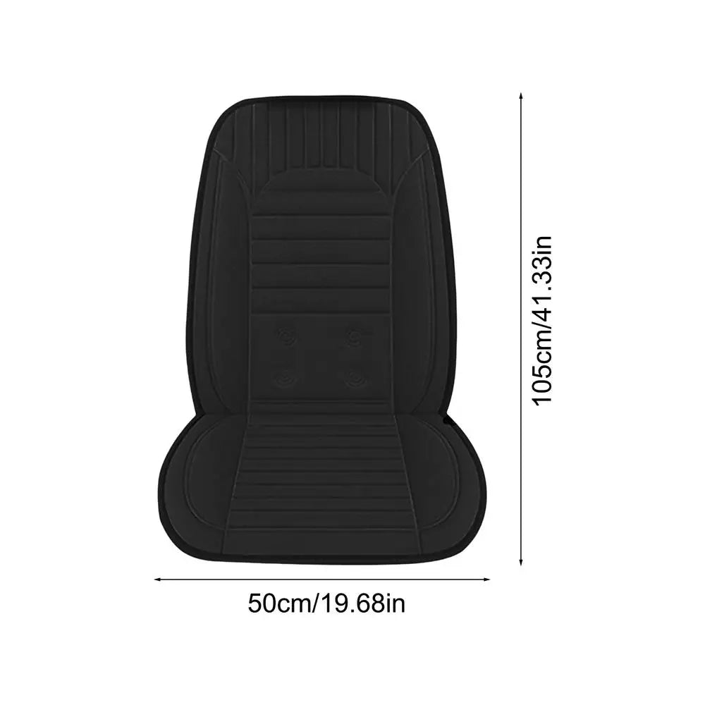 Car Seat Heater – 12V Heated Seat Cushion with 3 Heating Modes, Universal 105×50 cm Plush Seat Warmer for Car, Home & Office - Delicate Leather  