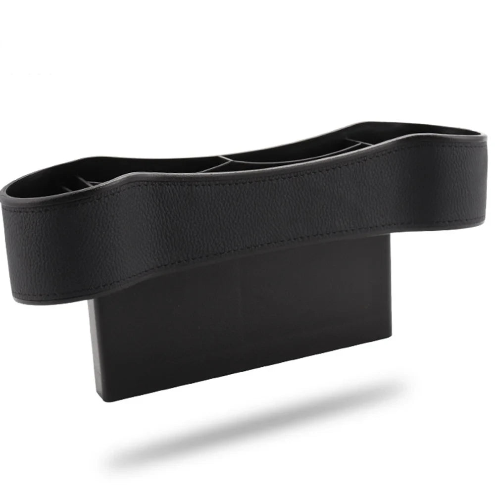 Car Seat Gap Storage Organizer – Seat Crevice Filler Pocket for Phone, Wallet & Small Items - Delicate Leather  
