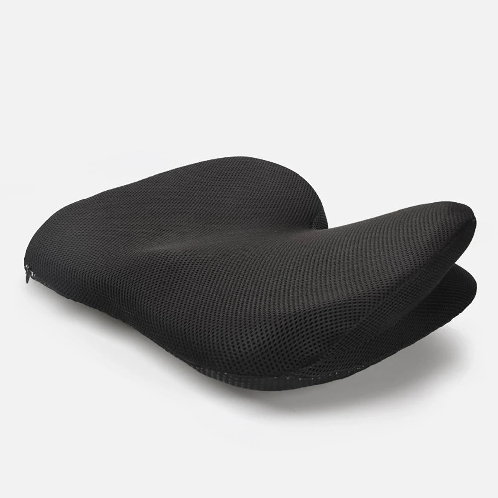 Ergonomic Memory Foam Seat Cushion – Contoured Chair Pad for Office & Car - Delicate Leather  
