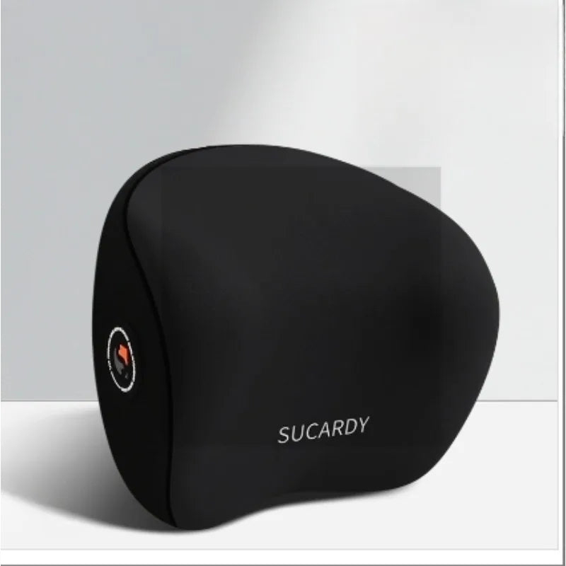 Car Headrest Neck Support Pillow – Memory Foam Seat Cushion, Breathable & Comfortable for In-Car Rest - Delicate Leather  