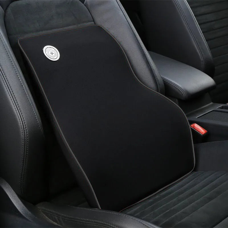 Car Lumbar Support & Neck Pillow Kit – Ergonomic Memory Foam Cushion for Back & Muscle Pain Relief