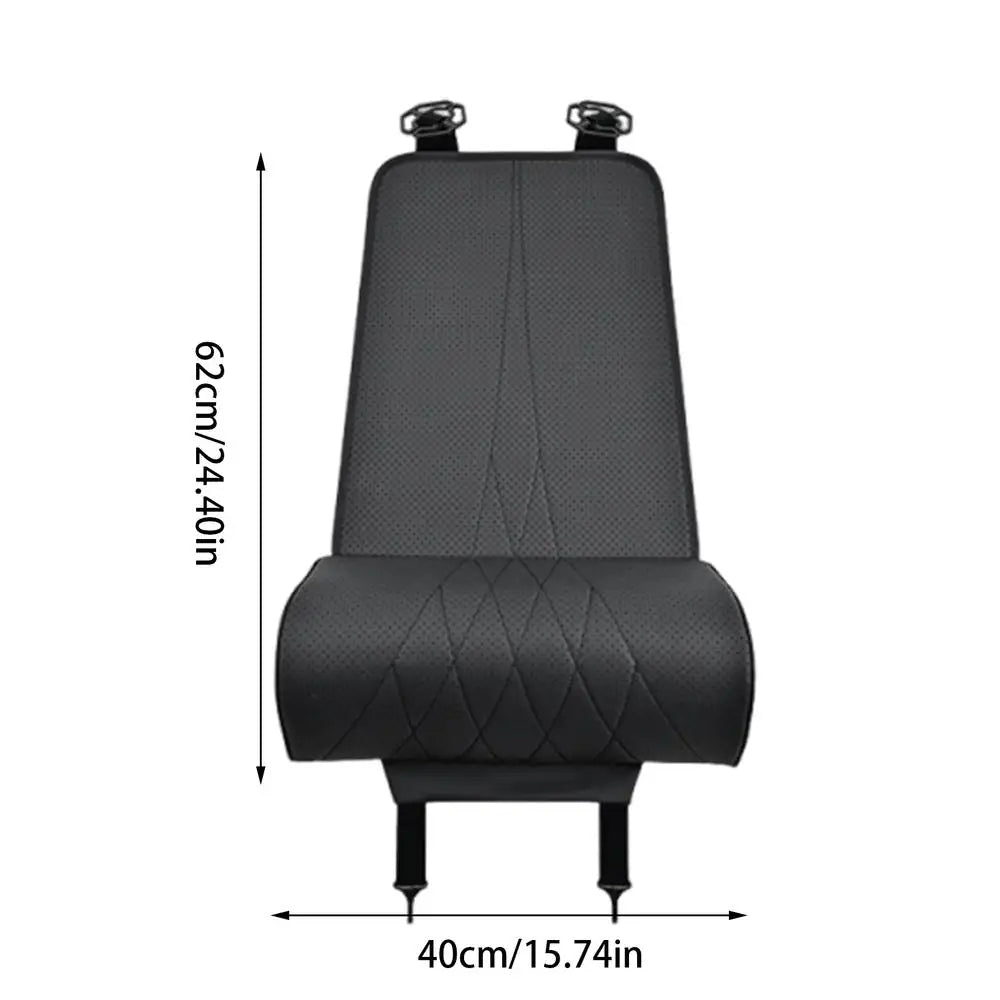 Driver Car Seat Extender - Leather Leg Support Cushion for Long Distance Driving - Memory Foam Knee Pad for Car, Truck, and Home Use - Delicate Leather  