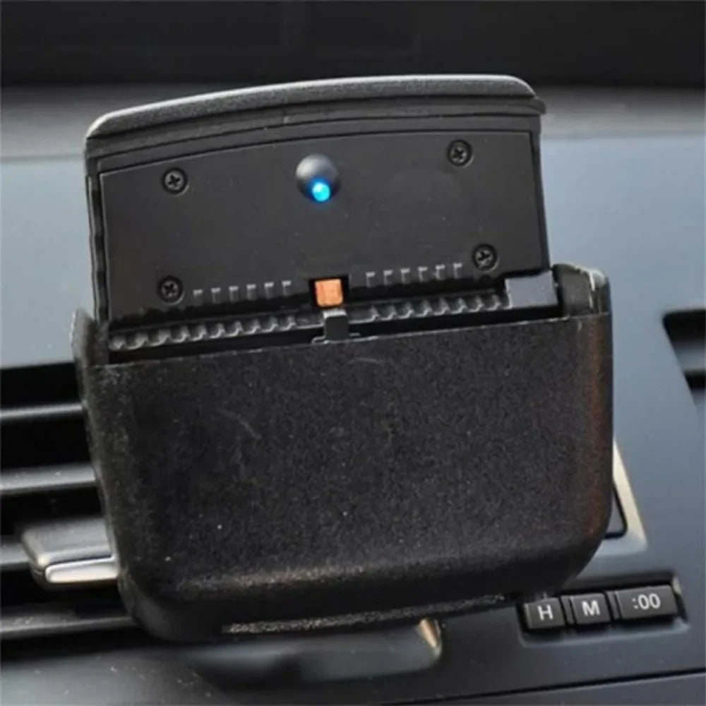 Mini Car Trash Bin with LED Lights – Smokeless Portable Ashtray and Multi-Function Car Storage - Delicate Leather  