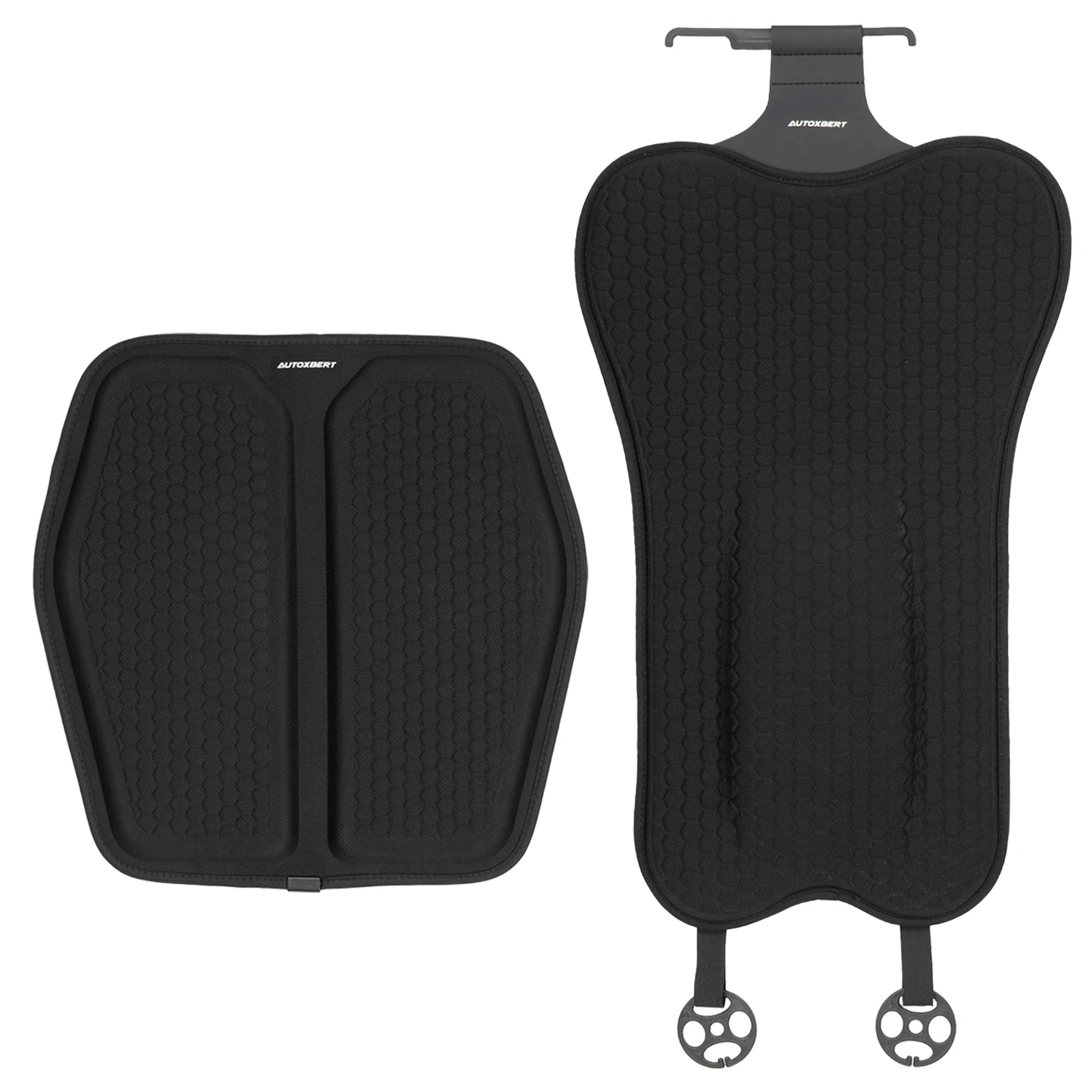 Gel Car Seat Cushion with Lumbar Support – Breathable Backrest Pillow for Drivers and Office Chairs - Delicate Leather  