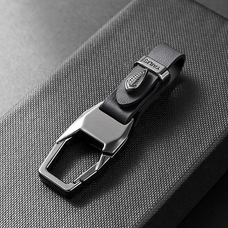 Premium Genuine Leather Keychain – Men’s Car Key Ring Holder with Anti-Loss Buckle, Key Strap Wallet Keyring Gift - Delicate Leather  