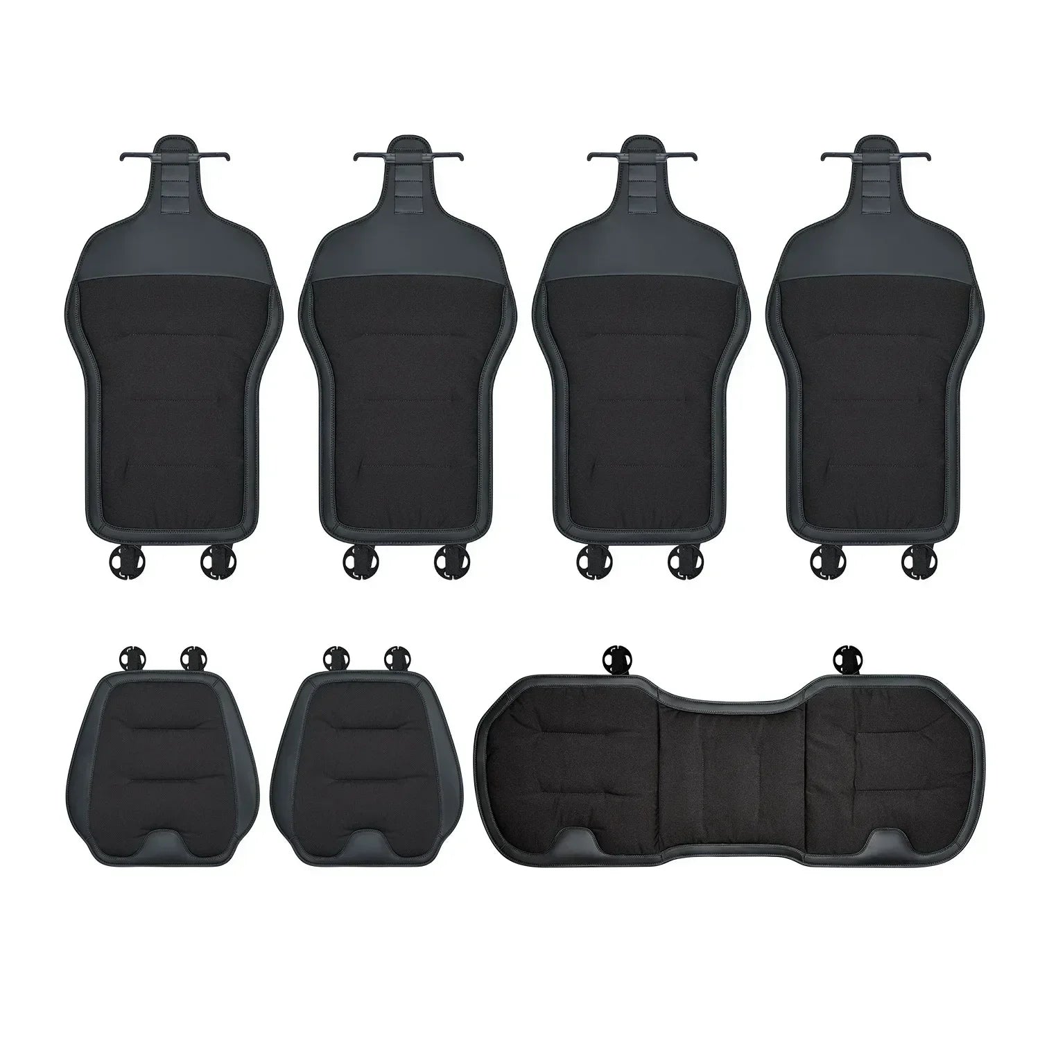 Luxury Breathable Ice Silk Car Seat Cover – Full Set Universal Anti-Slip Seat Cushion - Delicate Leather  