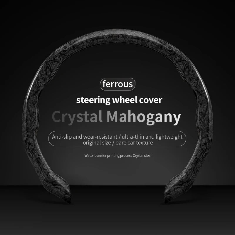 Peachwood Clip Steering Wheel Cover – Anti-Slip, Wear-Resistant PVC, Luxury Sports Car Interior Accessory - Delicate Leather  