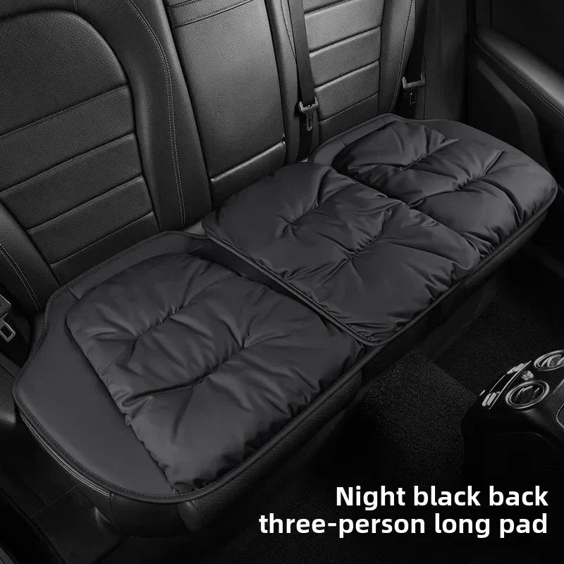 Universal Winter Down Car Seat Cover – Soft Breathable Warm Seat Cushion Protector for Cars and SUVs - Delicate Leather  