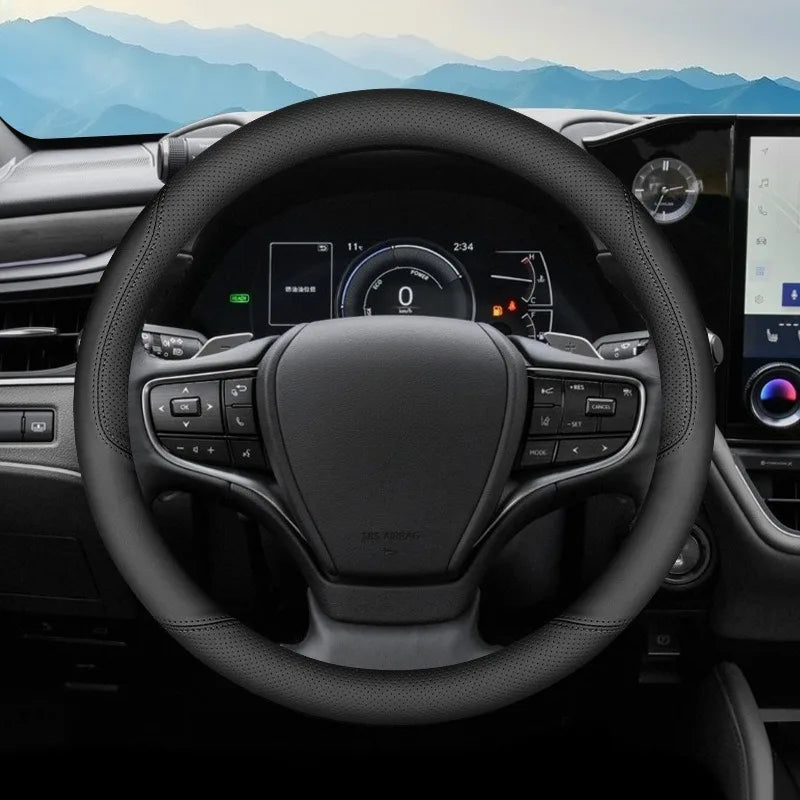 Nappa Leather Steering Wheel Cover - Luxury Car Steering Wheel Cover for Lexus ES200, ES300, NX260, RX350 - Premium Leather Auto Accessory - Delicate Leather  