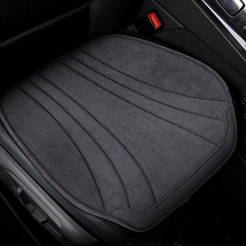 Suede Car Seat Cover - Breathable Front Seat Anti-slip Cushion - Universal 5-Seater Car Front/Rear Protection - Interior Accessories - Delicate Leather  