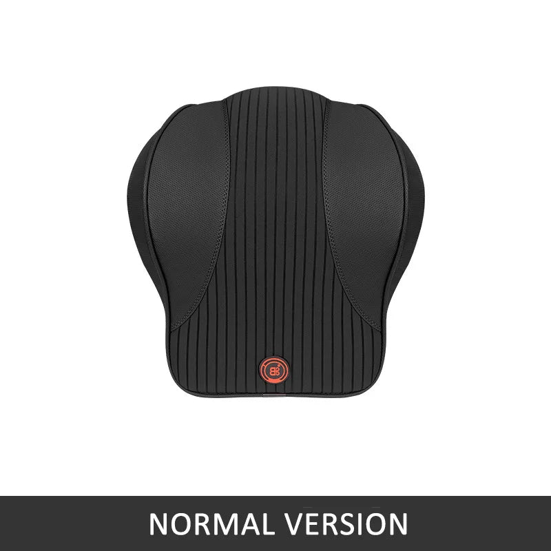 2025 Memory Foam Car Neck Pillow and Lumbar Support – Nappa Leather Headrest & Waist Cushion for Driving Comfort - Delicate Leather  