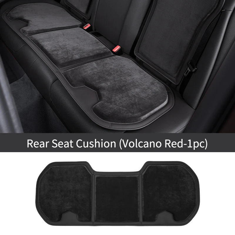 Car Seat Cover Cushion - Warm Flannel Soft Memory Foam Seat Protector Booster Pad - Winter Seat Accessories - Delicate Leather  