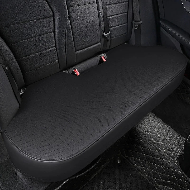360° Surround Leather Car Seat Covers – All-Season Front and Rear Seat Protector Cushion Pads, Universal Fit - Delicate Leather  