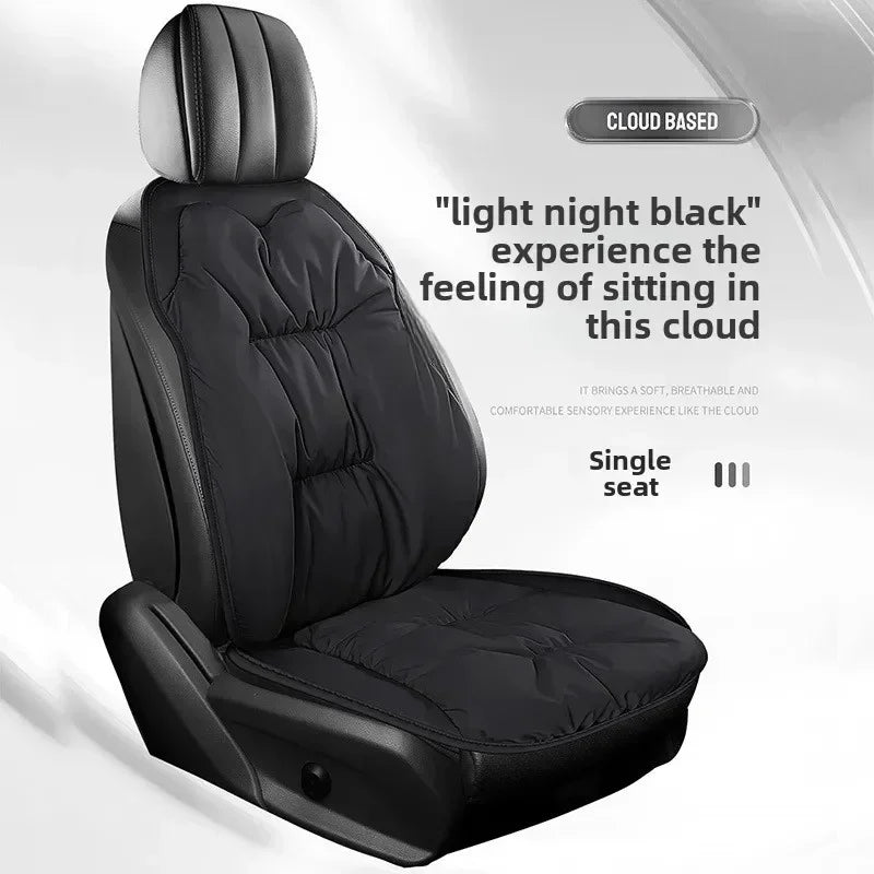 Universal Winter Down Car Seat Cover – Soft Breathable Warm Seat Cushion Protector for Cars and SUVs - Delicate Leather  