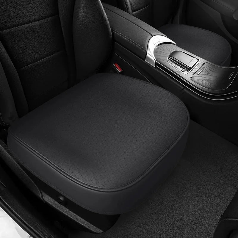 360° Surround Leather Car Seat Covers – All-Season Front and Rear Seat Protector Cushion Pads, Universal Fit - Delicate Leather  