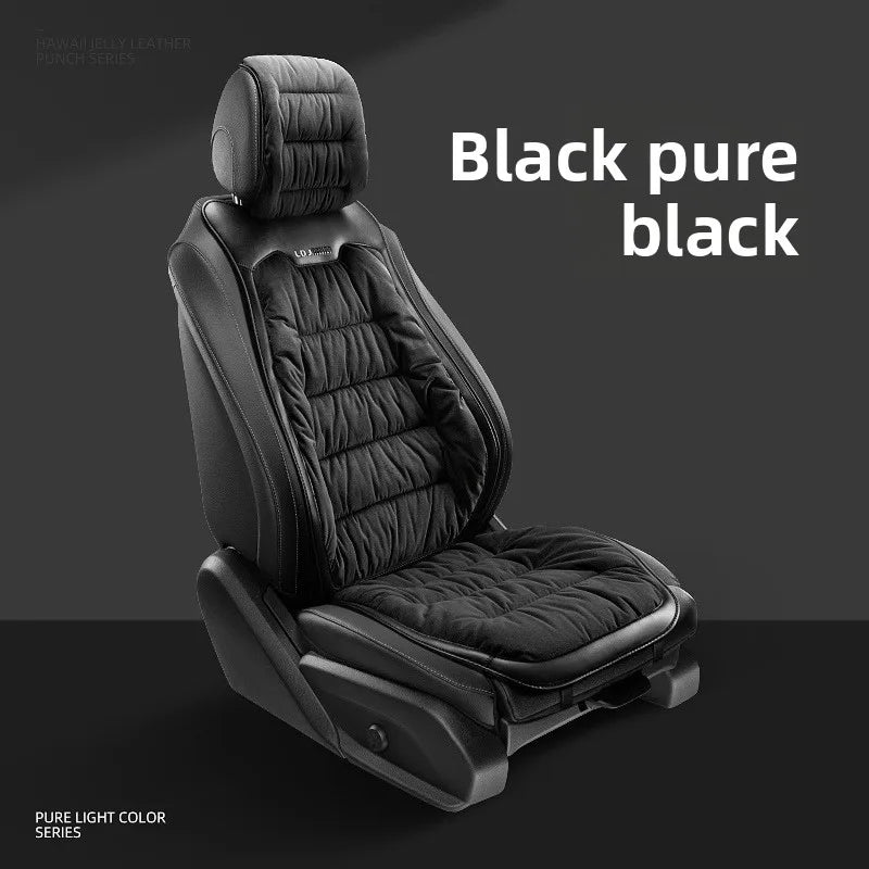 Universal Winter Down Car Seat Cover – Warm Breathable Soft Seat Cushion Protector for Vehicle Interior - Delicate Leather  