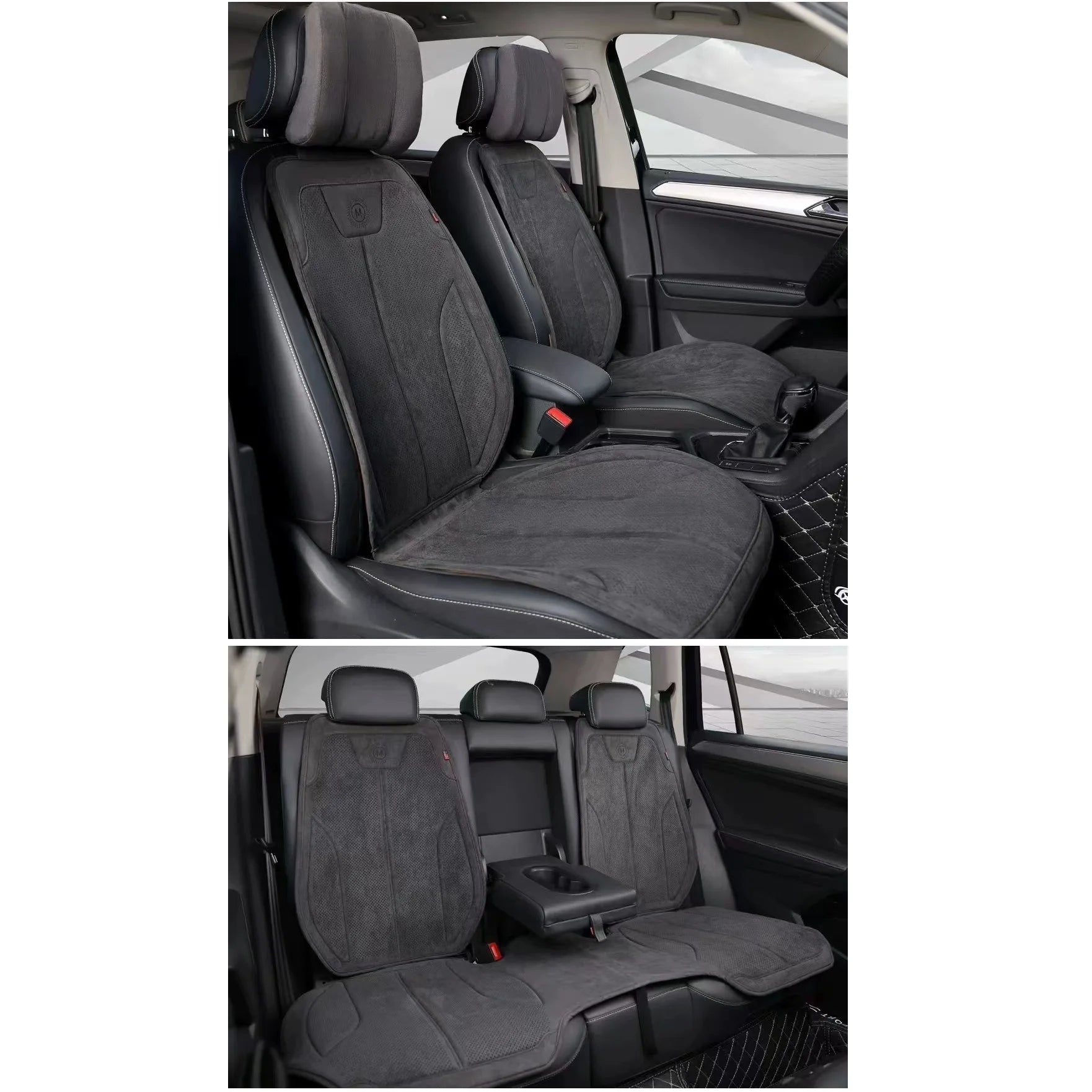 High Quality Suede Cover - Universal All Seasons Car Seat Cover - Breathable Anti-slip Luxury Ultra Thin Suede Seat Cover - Delicate Leather  
