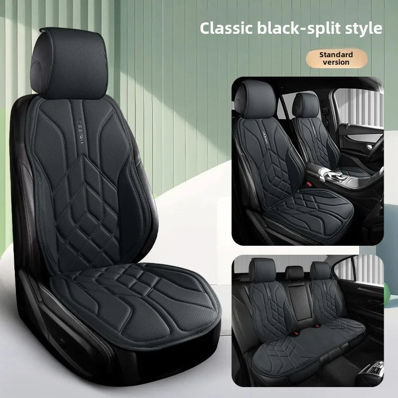 Universal Leather Car Seat Cover – Four-Season Breathable Protective Saddle Pad. - Delicate Leather  
