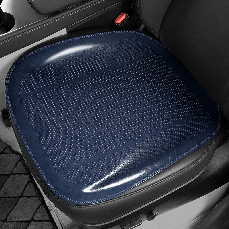 New Car Seat Cover Oil Wax Leather - Breathable Hole Seat Cushion for Volkswagen, Chevrolet, Cadillac, Kia, Haval, Tesla, Mitsubishi, and More - Delicate Leather  
