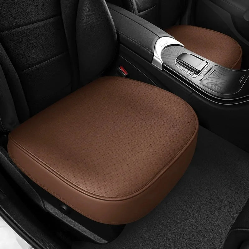 360° Surround Leather Car Seat Covers – All-Season Front and Rear Seat Protector Cushion Pads, Universal Fit - Delicate Leather  