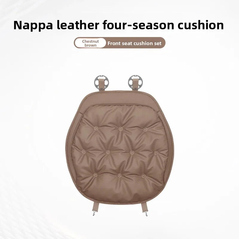 Universal Winter Down Car Seat Cover – Warm Breathable Soft Seat Cushion Protector for Vehicle Interior - Delicate Leather  