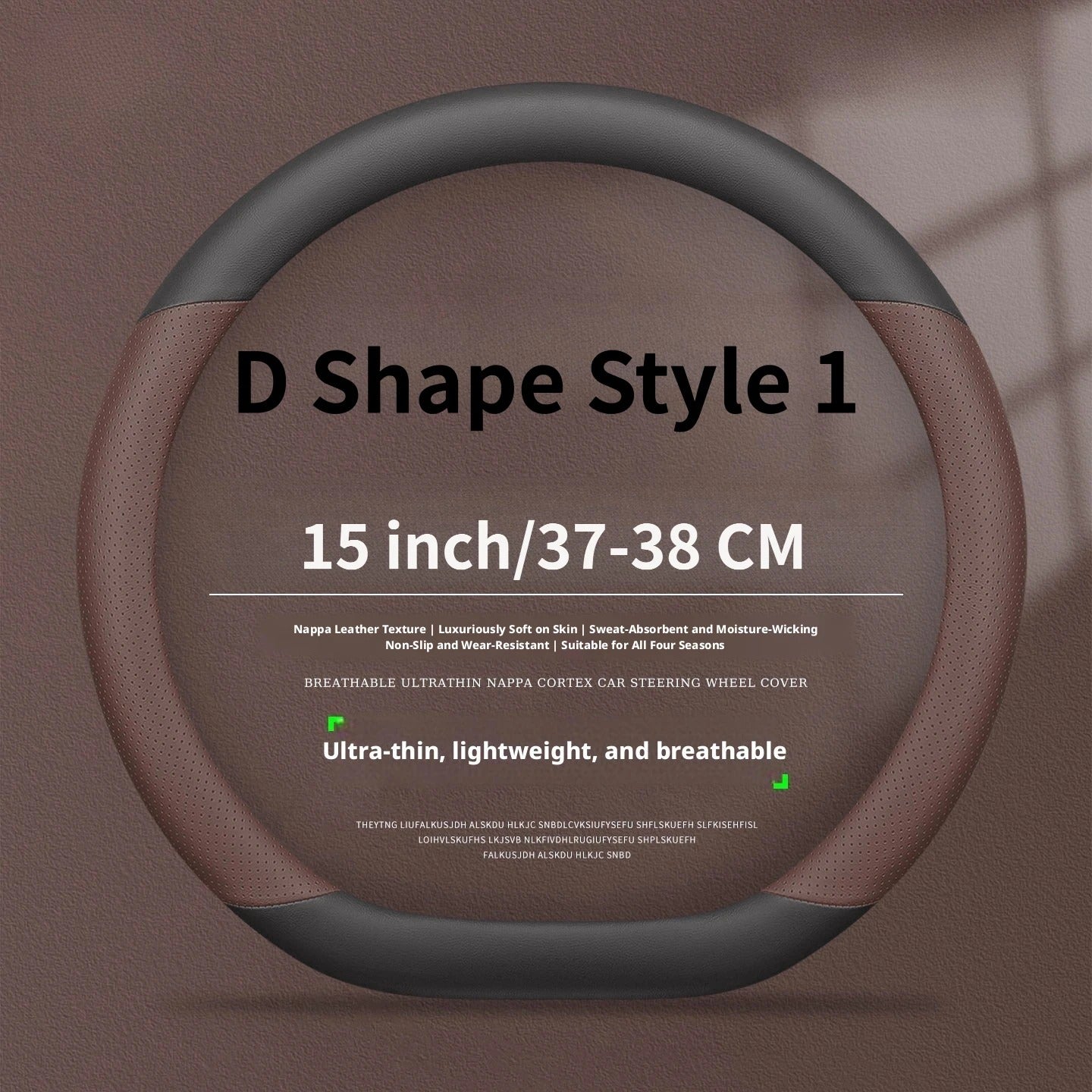 Minimalist Car Steering Wheel Cover – Universal Anti-Slip Comfortable Grip - Delicate Leather