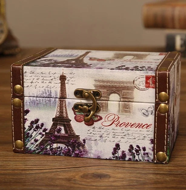 European Vintage Storage Box - Desktop Cosmetics Sundry Storage Box, Leather Candy Box, Gift Box