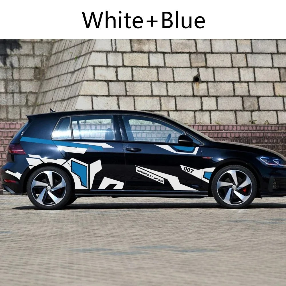 2PCS Car Side Body Decals – Universal DIY Graphic Vinyl Stickers for Vehicle Exterior - Delicate Leather