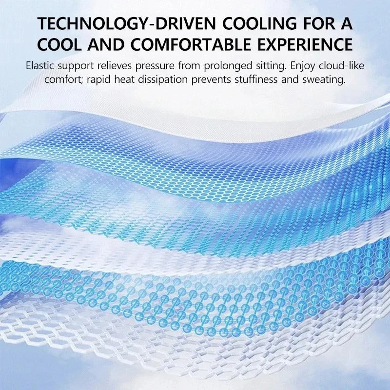 TPE Gel Seat Cushion – Breathable Honeycomb Cooling Cushion for Car, Office & Home - Delicate Leather  