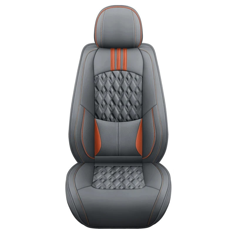 Universal Leather Front Car Seat Covers – Waterproof Breathable Memory Foam Seat Protectors - Delicate Leather