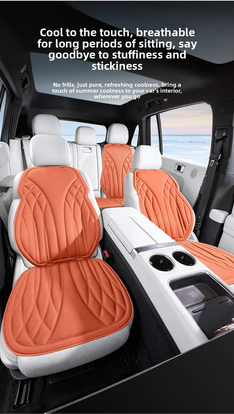 Breathable Latex Car Seat Cushion – Universal Non-Slip Cooling Seat Cover - Delicate Leather