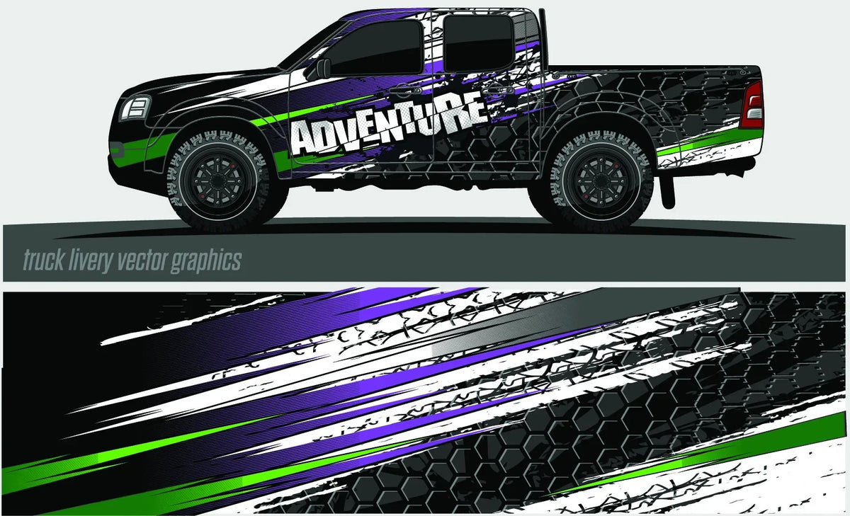 Graffiti Art Car Decal – Glossy PVC Vehicle Body Graphic Vinyl Wrap Sticker - Delicate Leather