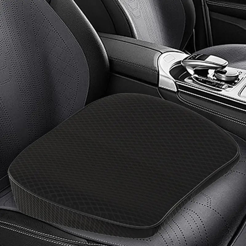 Wedge Car Seat Cushion – Ergonomic Booster Seat Pad with Breathable 3D Cooling Fabric - Delicate Leather  